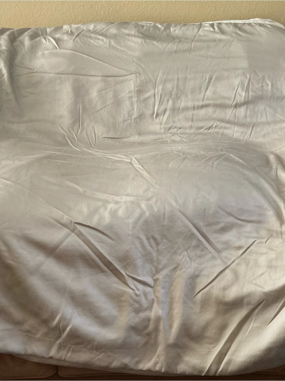 Pottery Barn Silky Tencel Lyocell Queen Duvet Cover Flax Linen Borders 3PCS